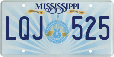MS license plate LQJ525