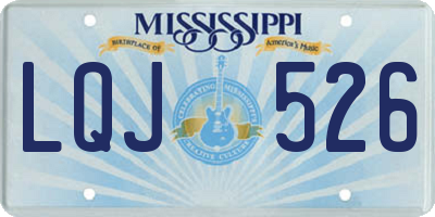 MS license plate LQJ526