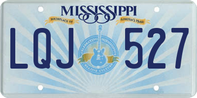 MS license plate LQJ527