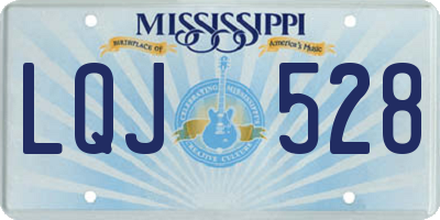 MS license plate LQJ528