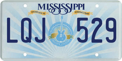 MS license plate LQJ529
