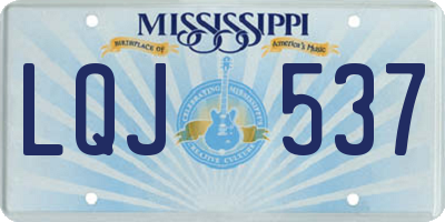 MS license plate LQJ537
