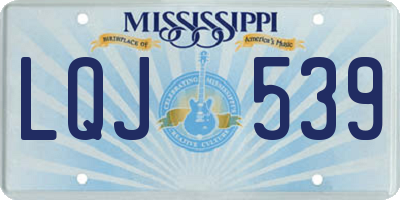 MS license plate LQJ539