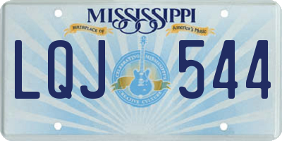 MS license plate LQJ544
