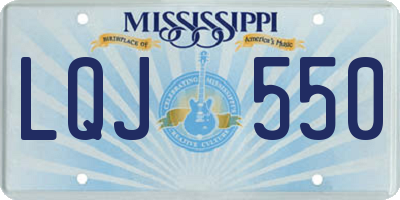 MS license plate LQJ550