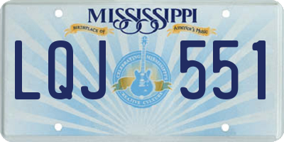 MS license plate LQJ551