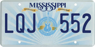 MS license plate LQJ552
