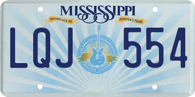 MS license plate LQJ554
