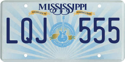 MS license plate LQJ555