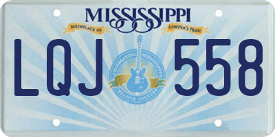 MS license plate LQJ558