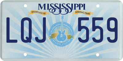 MS license plate LQJ559