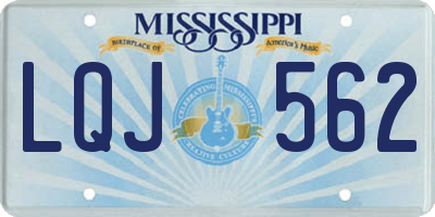 MS license plate LQJ562
