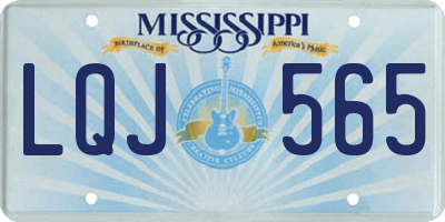 MS license plate LQJ565