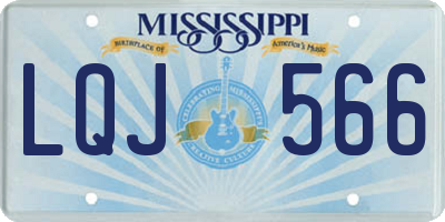 MS license plate LQJ566