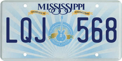 MS license plate LQJ568
