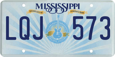 MS license plate LQJ573