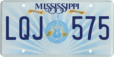 MS license plate LQJ575