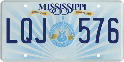 MS license plate LQJ576