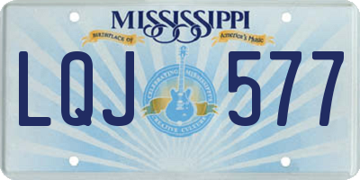MS license plate LQJ577