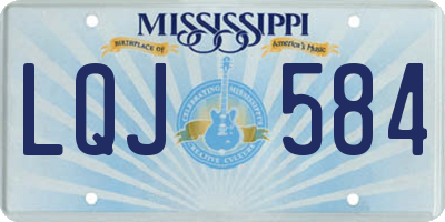 MS license plate LQJ584