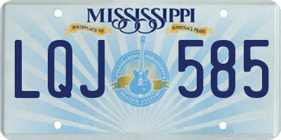 MS license plate LQJ585