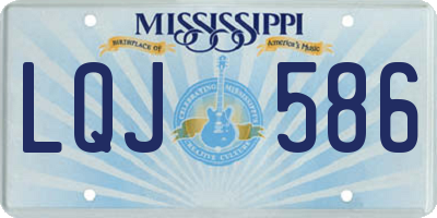 MS license plate LQJ586