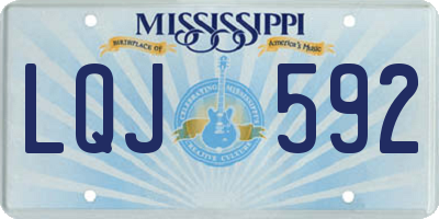 MS license plate LQJ592