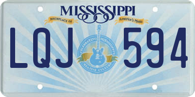 MS license plate LQJ594