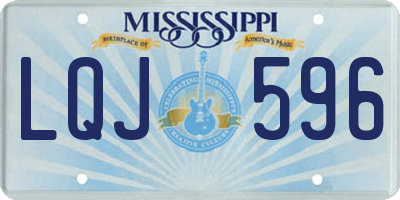 MS license plate LQJ596