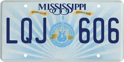 MS license plate LQJ606