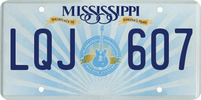 MS license plate LQJ607
