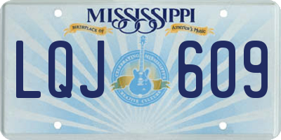 MS license plate LQJ609