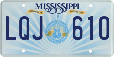 MS license plate LQJ610