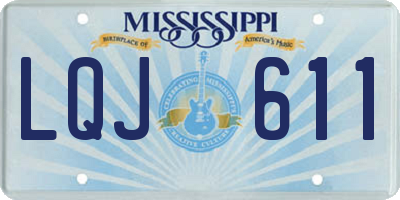 MS license plate LQJ611