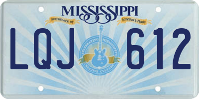 MS license plate LQJ612