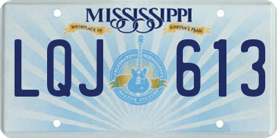 MS license plate LQJ613