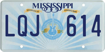 MS license plate LQJ614