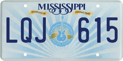MS license plate LQJ615