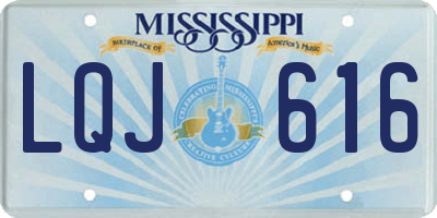 MS license plate LQJ616
