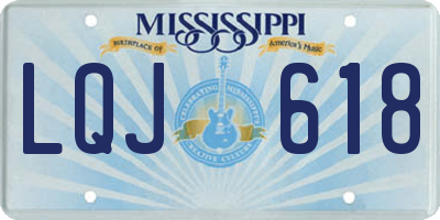MS license plate LQJ618