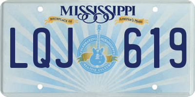 MS license plate LQJ619