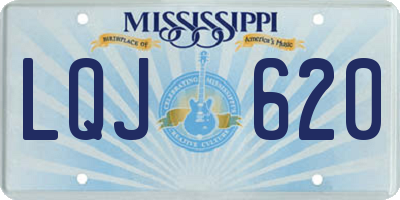MS license plate LQJ620