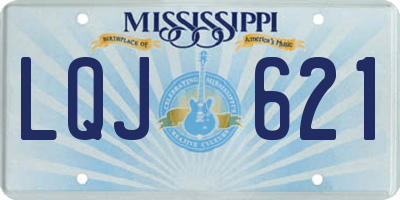 MS license plate LQJ621