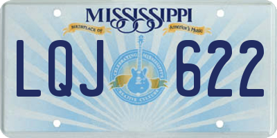 MS license plate LQJ622
