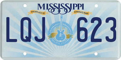 MS license plate LQJ623