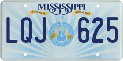 MS license plate LQJ625