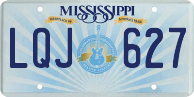 MS license plate LQJ627