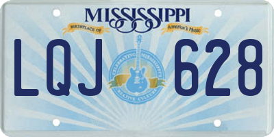 MS license plate LQJ628