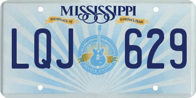 MS license plate LQJ629