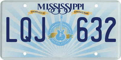 MS license plate LQJ632